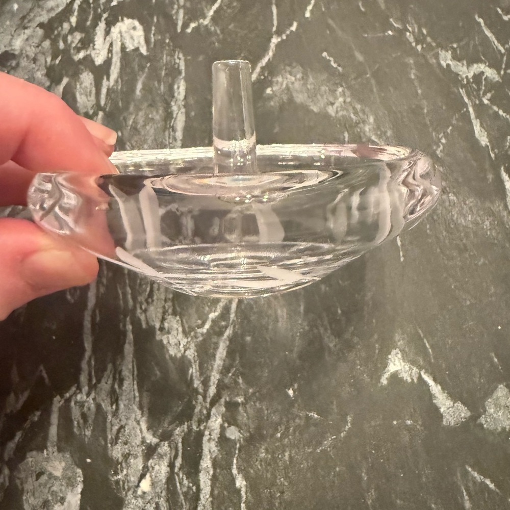 Lenox Clear Glass Art Bowl with Leaf Motif - Picture 6 of 6